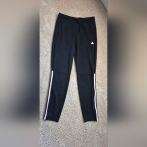 Ladies Black And 3 Strip Pink Track Pants
